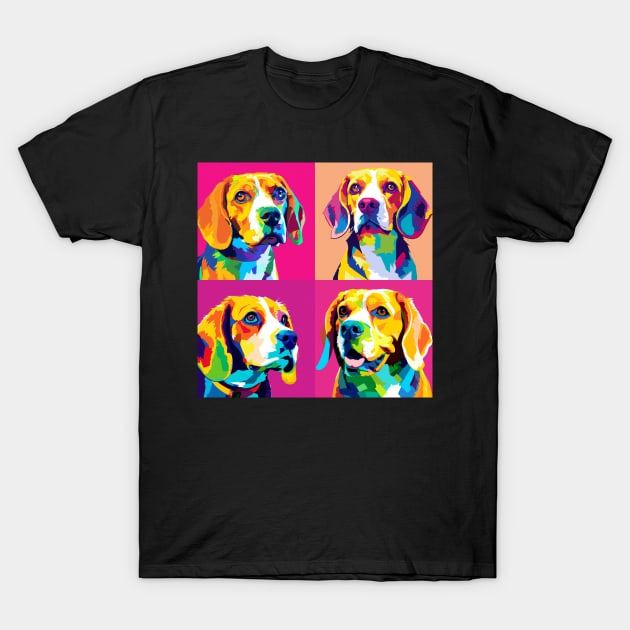 Beagle Pop Art - Dog Lover Gifts T-Shirt by PawPopArt